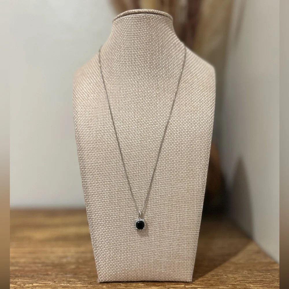 925 Sterling Silver Black Onyx Pendant Necklace